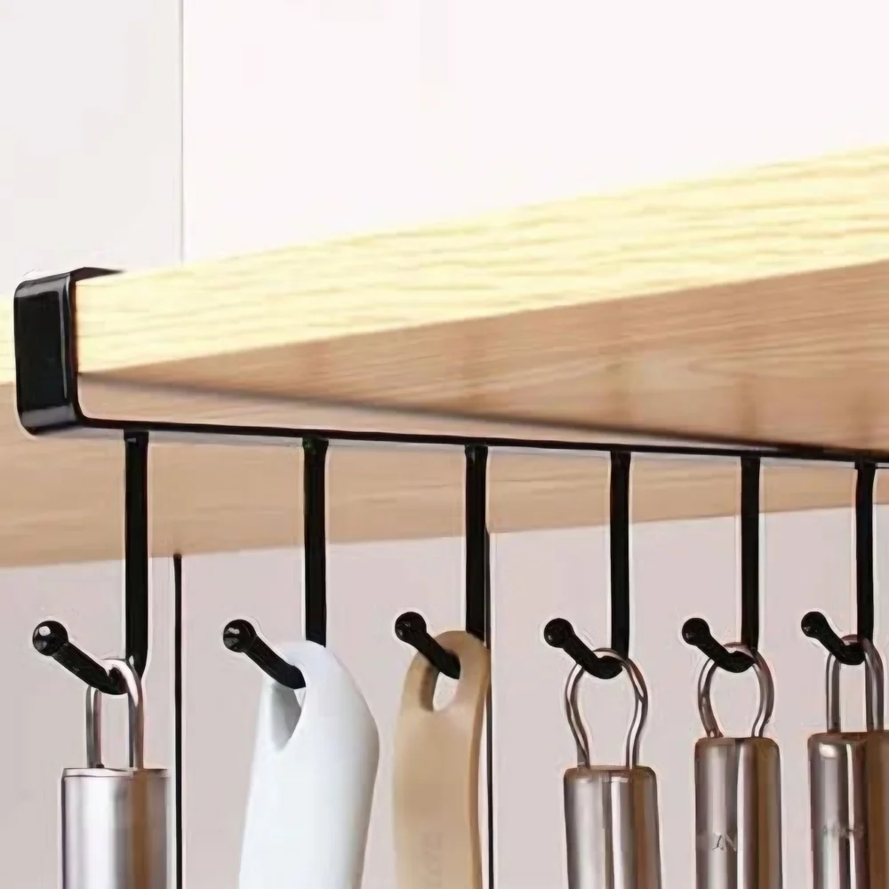 Set Of 2 Black Organizing Hooks